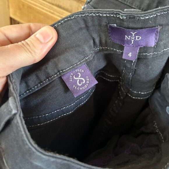 NYDJ Not Your Daughters Jeans 4 Black Jeans Straight Leg Lift Tuck Technology - Picture 11 of 12